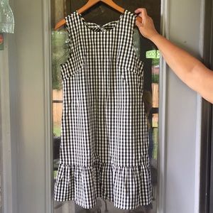 J Crew gingham sleeveless dress medium